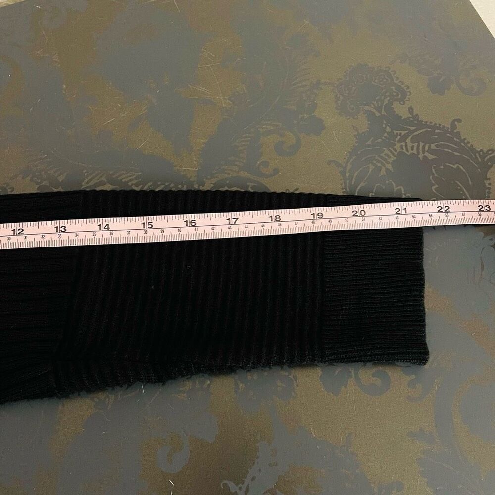 Verve Ami Long Black Open Front Cardigan size Small - Picture 9 of 11